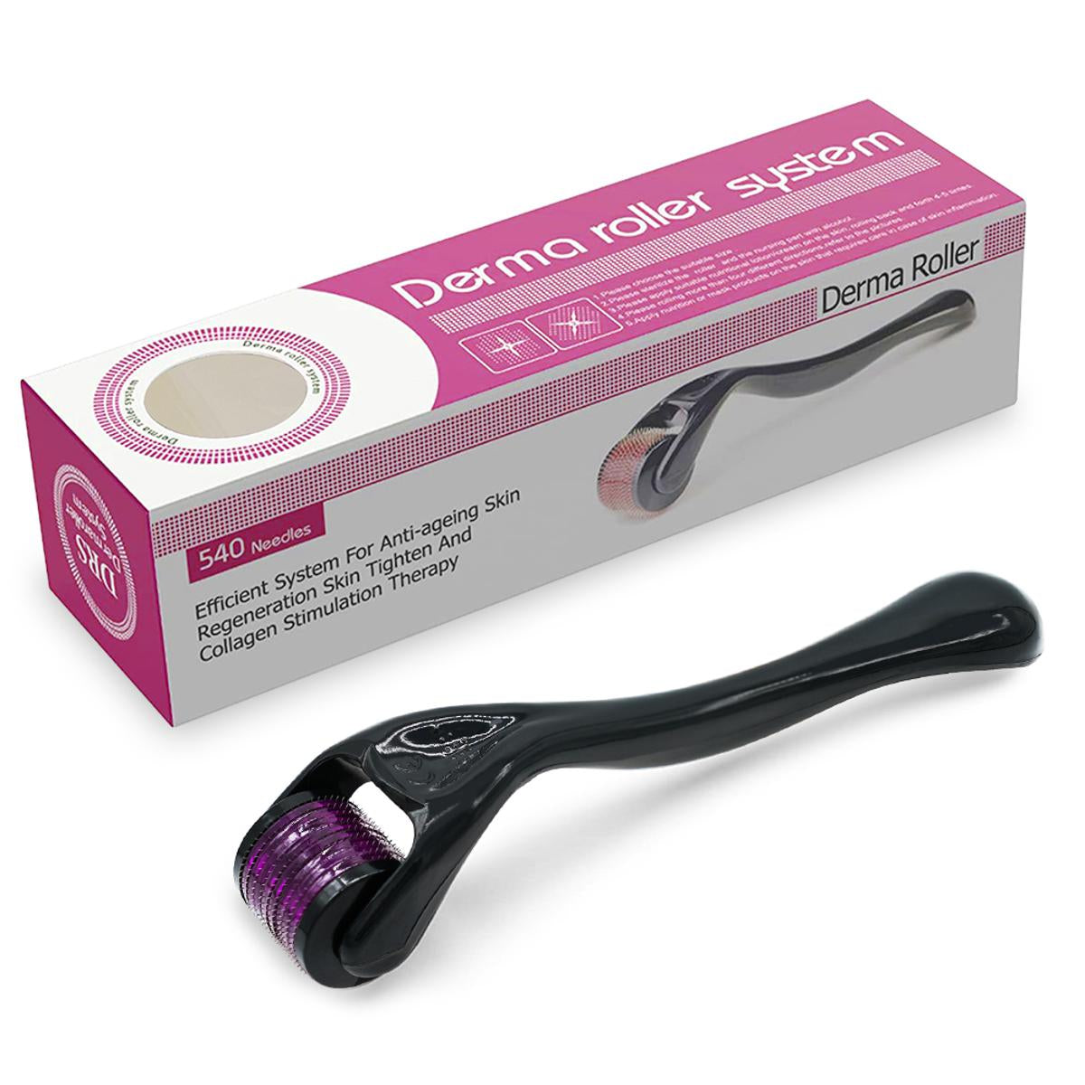 Derma Roller 0.5mm with 540 Micro Needle for Hair Growth and Facial Skin Therapy| Skin Care Beauty Tool for Anti-Aging Skin Repair, for Men and Women