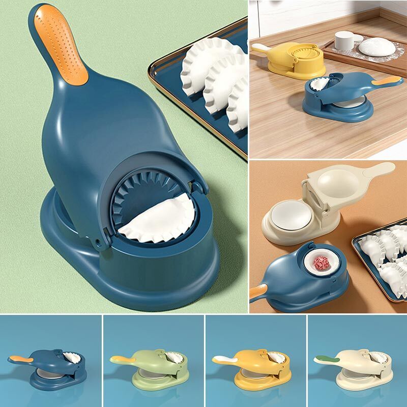 2-in-1 Dumpling Wrapper Tool Food Grade Manual Dumpling Wrapper Mold Labor-Saving Baking Pastry Home Kitchen Gadget high quality (Random Color)