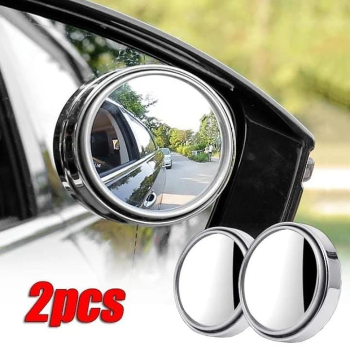 2pcs Round Blind Spot Mirrors β Wide-Angle Lens for Enhanced Rear and Side View Visibility β Convex Mirror for Cars, SUVs, and Trucks β Universal Fit Safety Accessory - Plastic Material