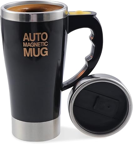 (NW0005) Auto Magnetic Mug - Electric Self Stirring Coffee / Mixing Cup for Coffee / Tea / Hot Chocolate, 450ml (Cell Operated) (random Color)