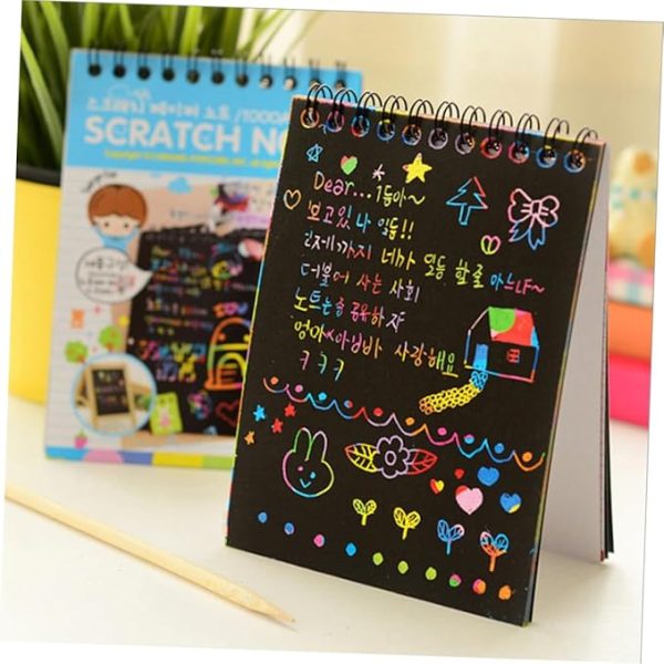 Scratch Note Pad - Rainbow Drawing Draft Books for Children (random book)