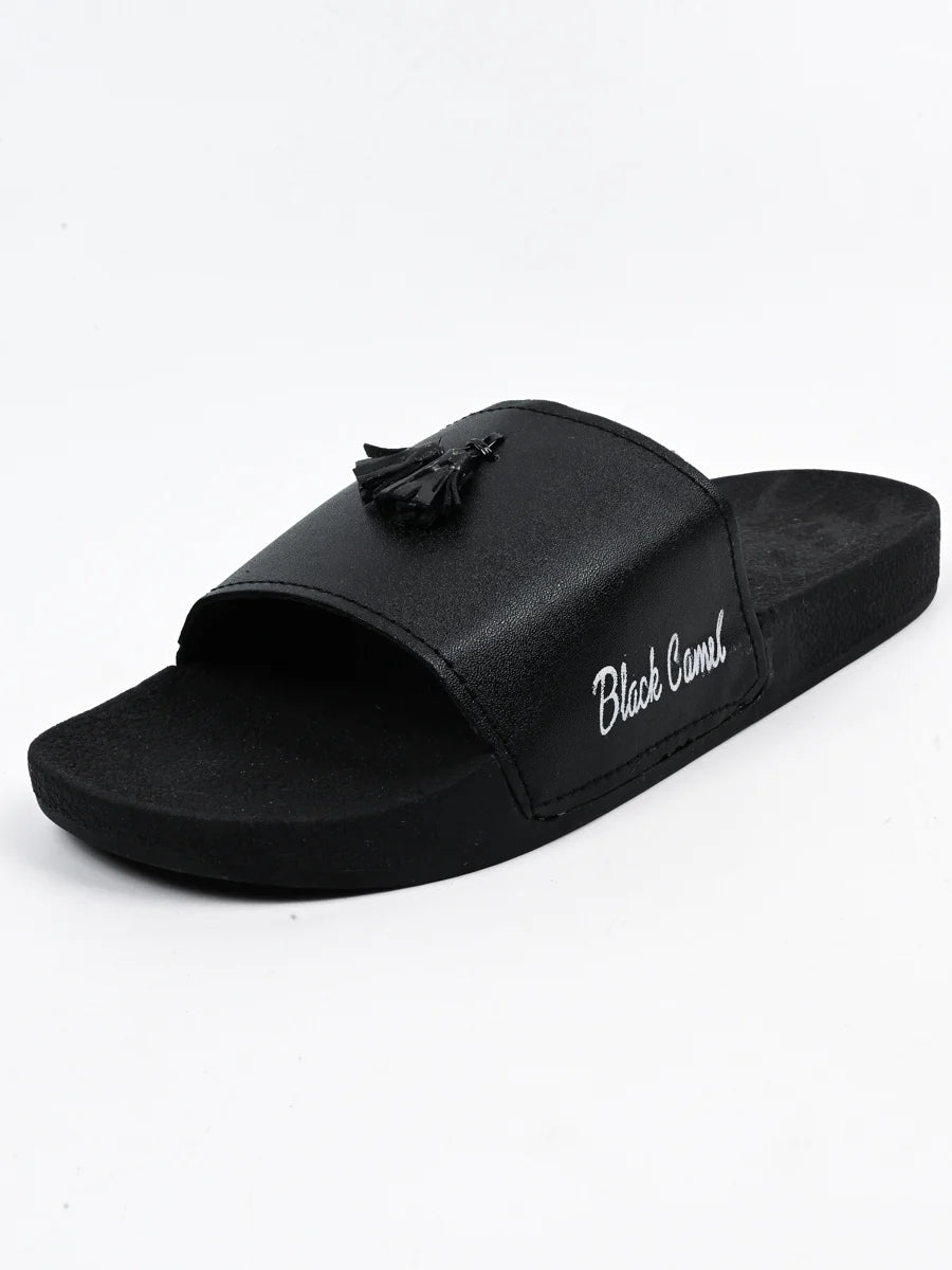 Black Camel Tassel Slide Slipper for men (Tassel-Black/Brown -39-44)