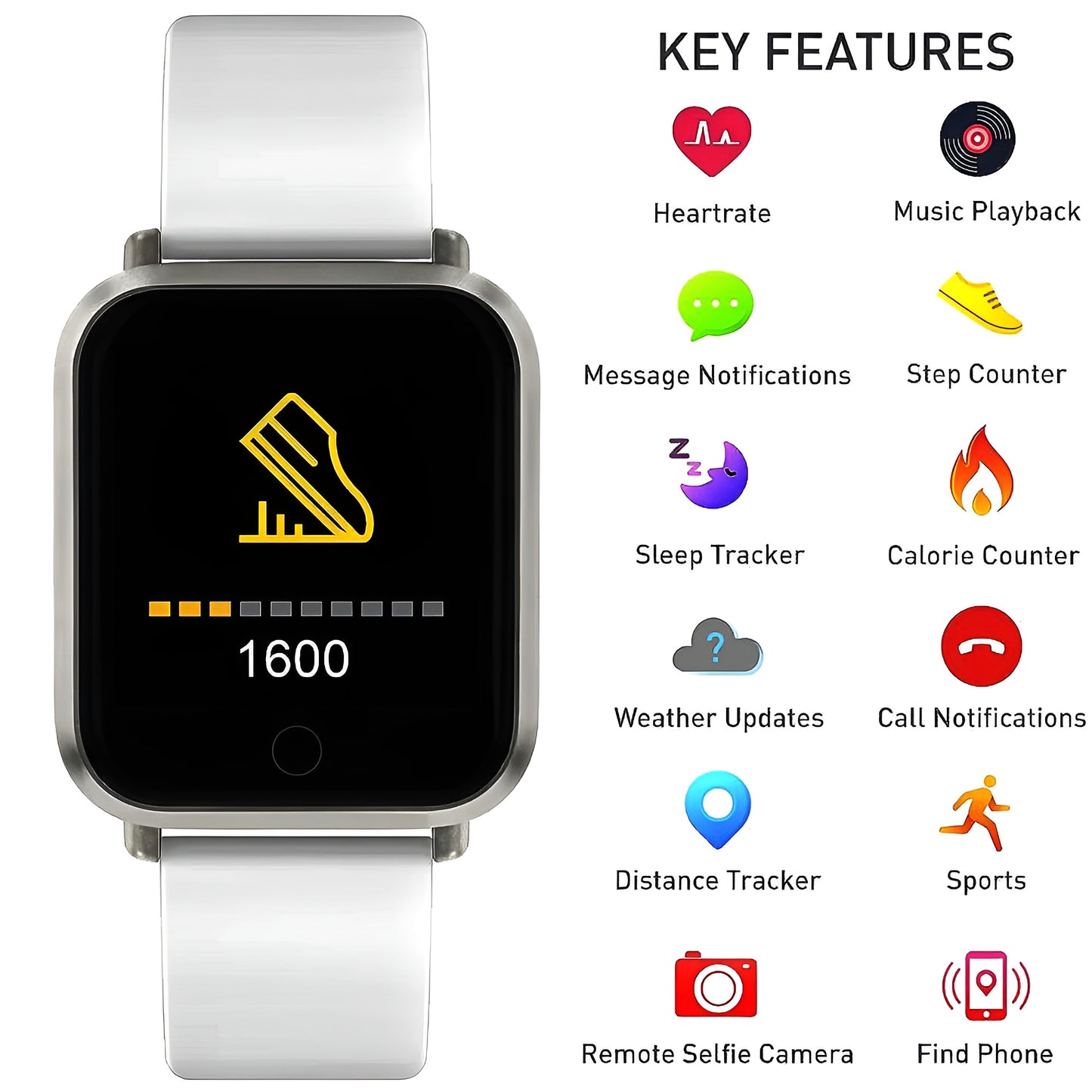 LH 726 - Smart Bluetooth Touch Screen watch for men & Women - Metal Body (Random color)