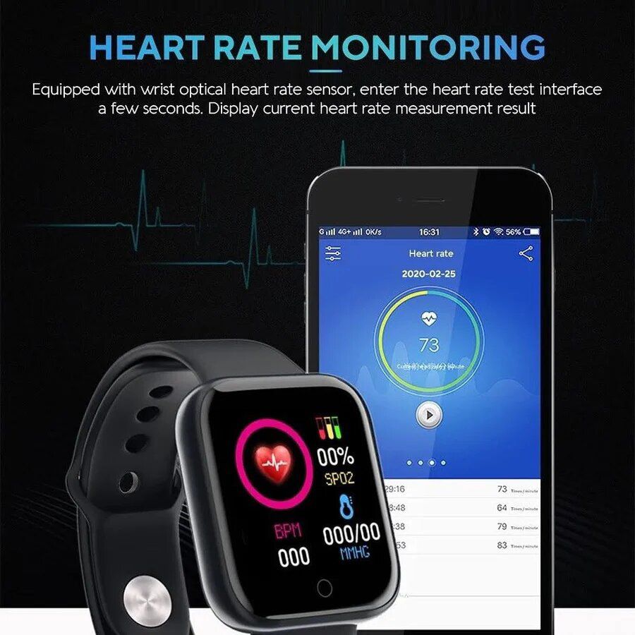 LH 726 - Smart Bluetooth Touch Screen watch for men & Women - Metal Body (Random color)