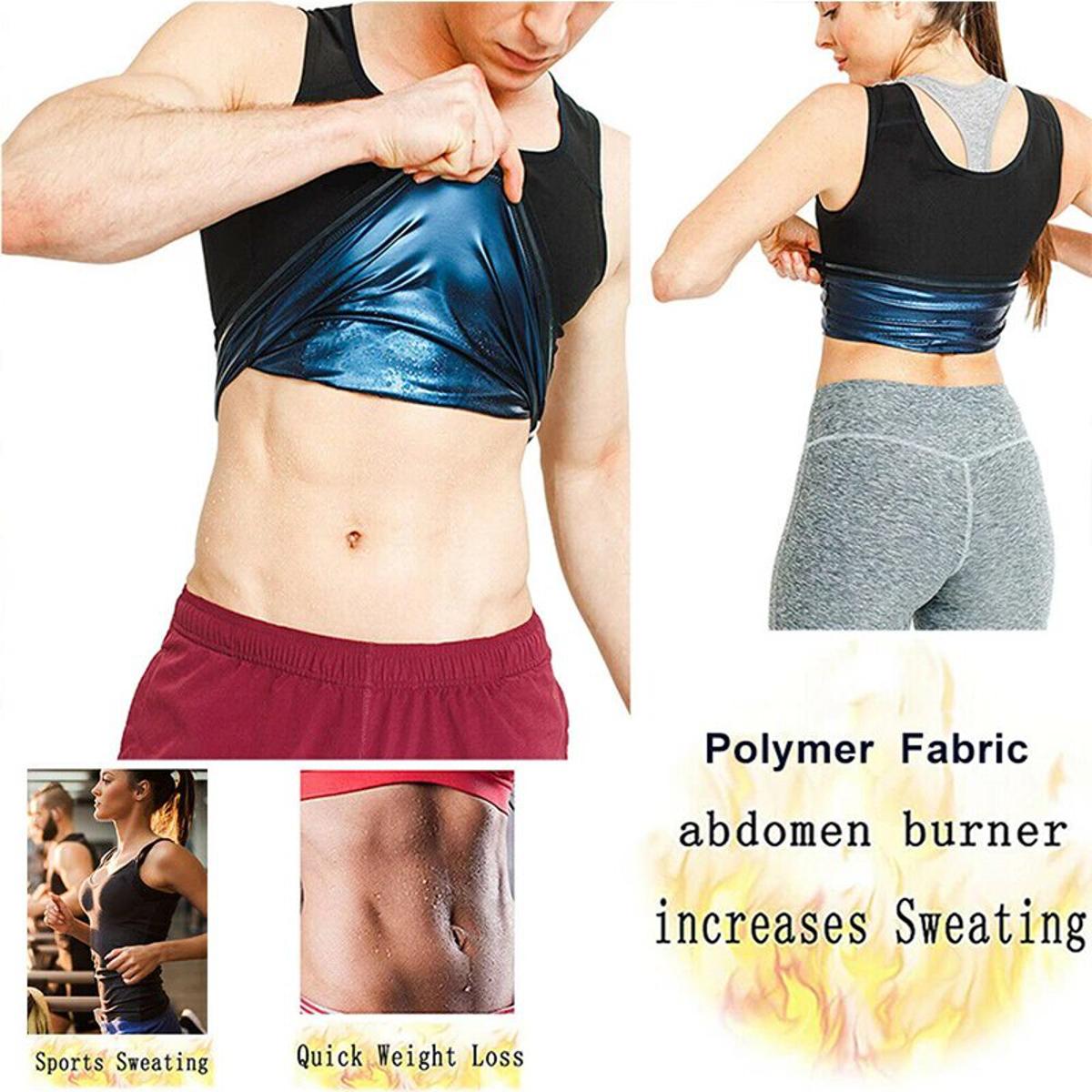 Women Sweat Shaper Weight Loss Fat Burning Trainer Slimming Tummy Control Reducing Shapewear Workout Fat Burner (black )