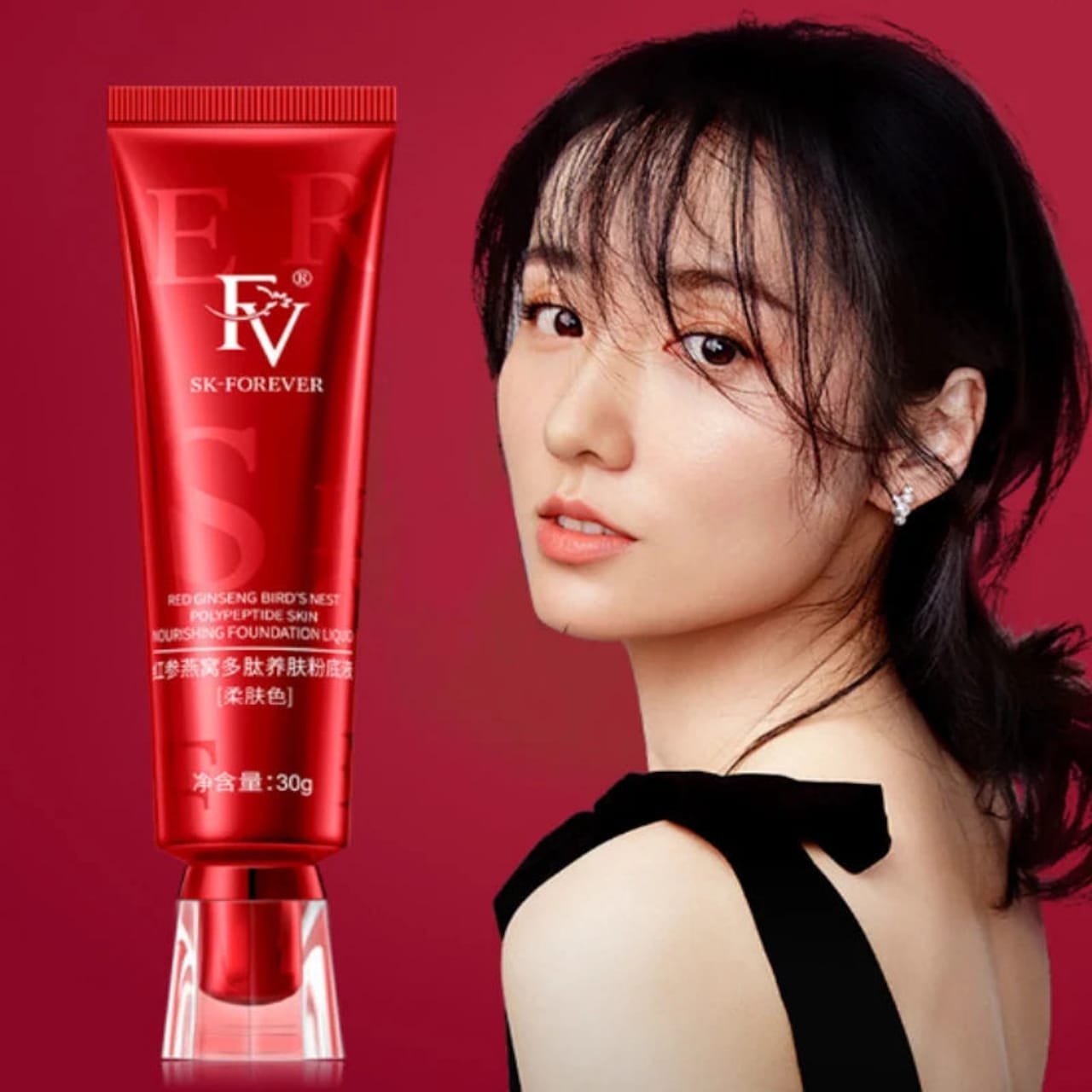 Red Diamond FV Foundation, Oil Absorb Liquid Foundation | Best Tube Foundation 30g