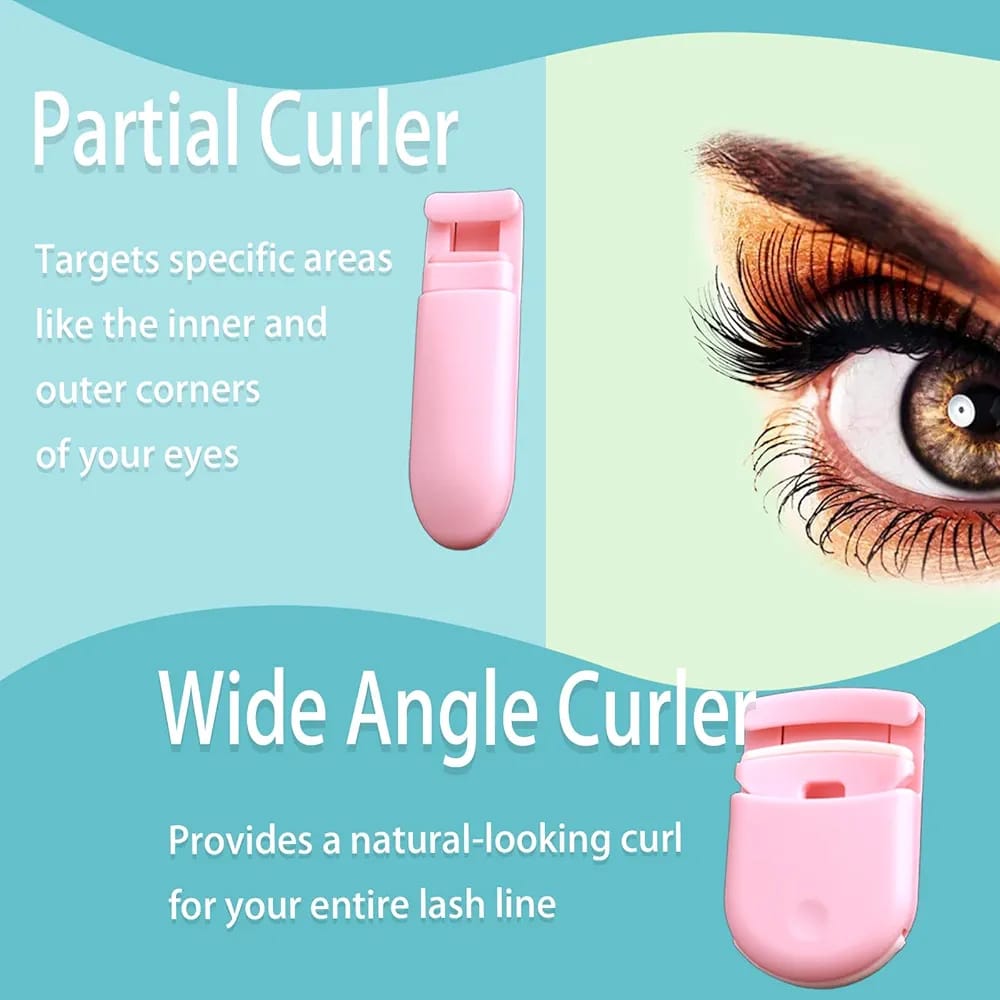 2-in-1 Eyelash Curler for All Eye Shapes – Professional Lash Curler for Natural Lift & Curl