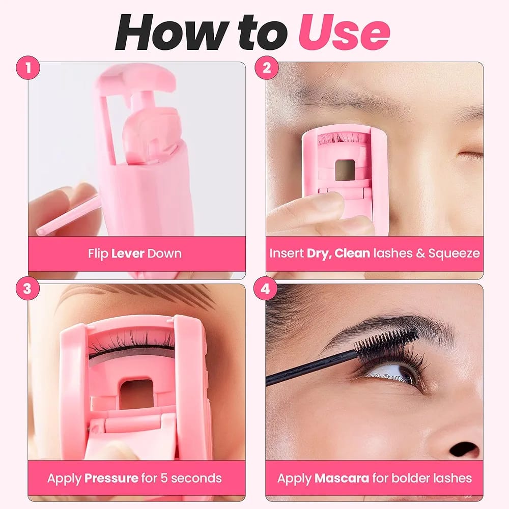 2-in-1 Eyelash Curler for All Eye Shapes – Professional Lash Curler for Natural Lift & Curl