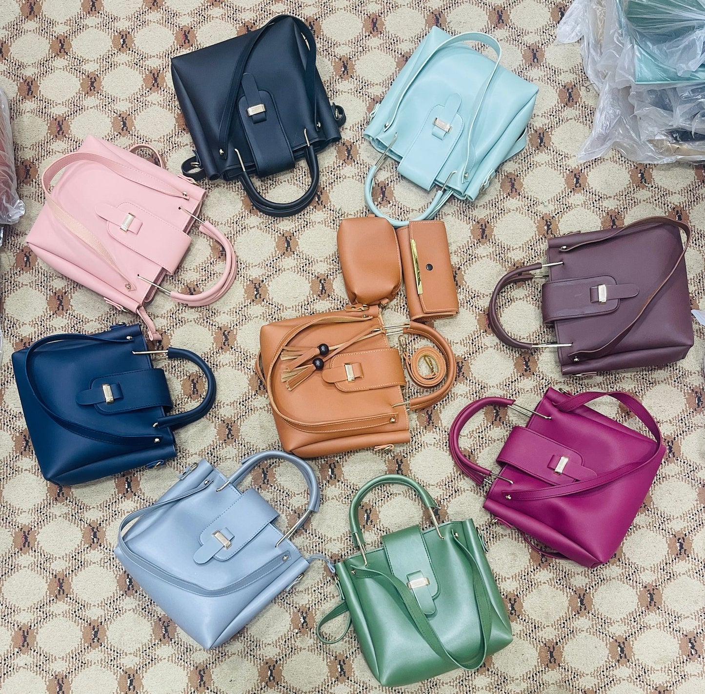 New Collection 3pcs set Soft Leather Hand bag