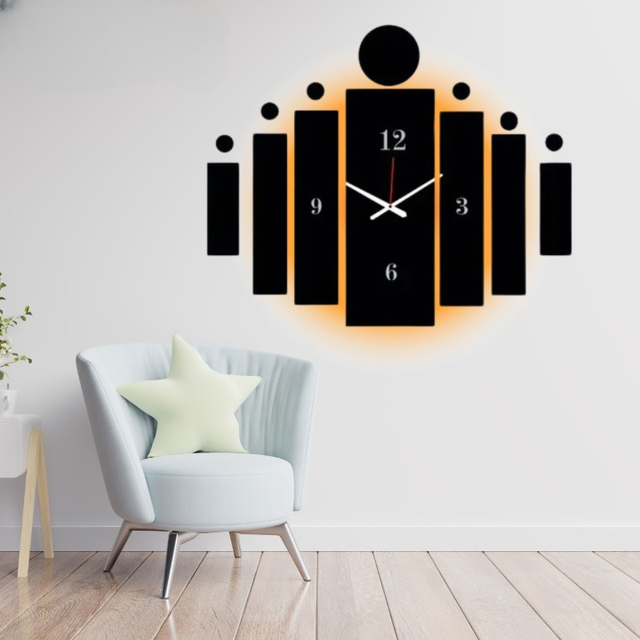 3d Tile Wall Clock | Wooden Tile Wall Clock Frame wall Art | Wall decoration | Decor For Home Wall Decoration Attractive Wooden Wall Art