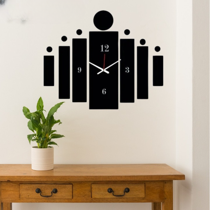 3d Tile Wall Clock | Wooden Tile Wall Clock Frame wall Art | Wall decoration | Decor For Home Wall Decoration Attractive Wooden Wall Art