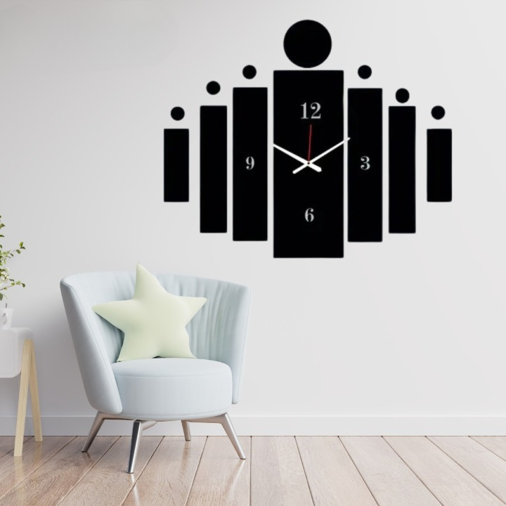 3d Tile Wall Clock | Wooden Tile Wall Clock Frame wall Art | Wall decoration | Decor For Home Wall Decoration Attractive Wooden Wall Art