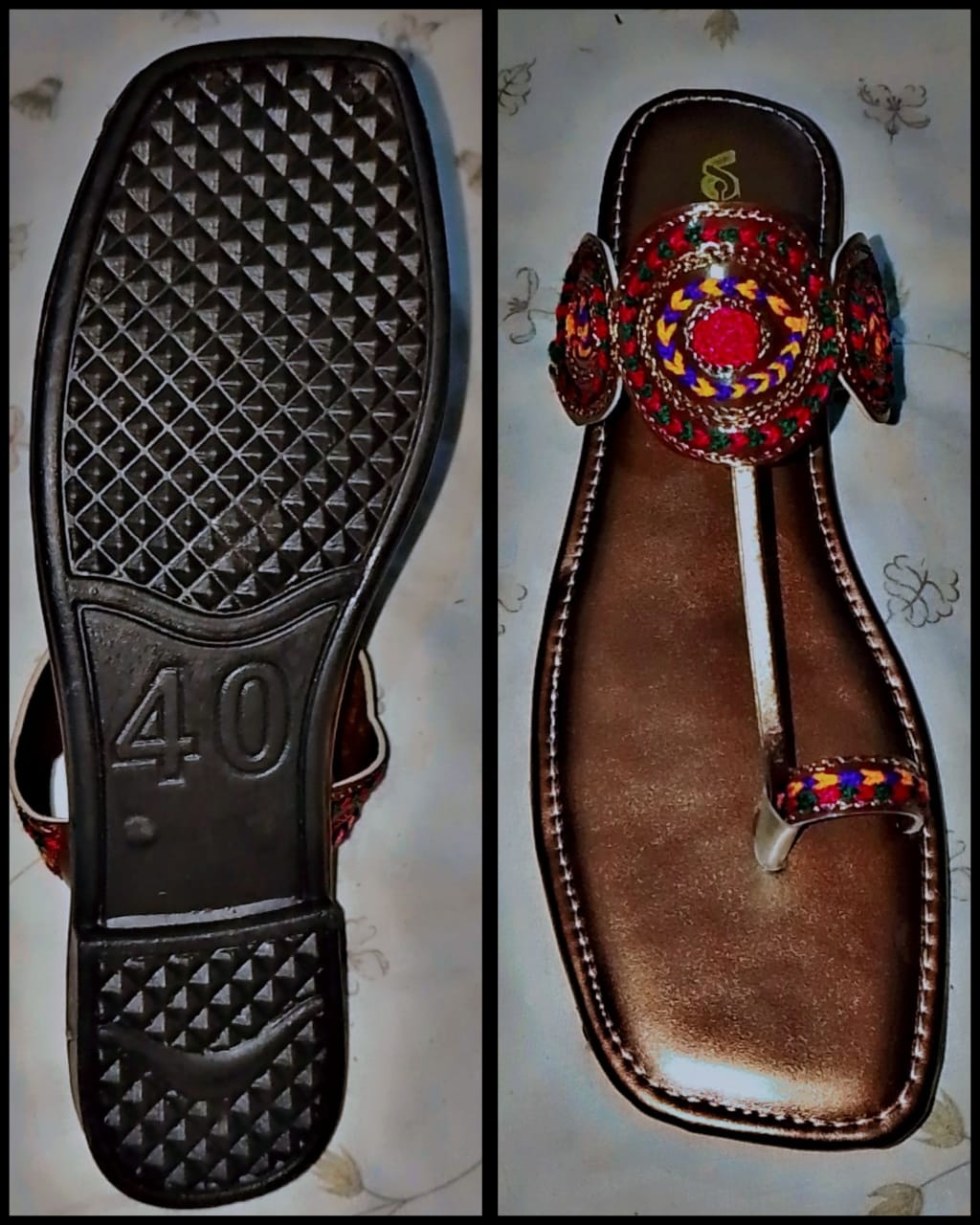 Kolhapuri Slipper Design No. 25-80 – Elegant Brown Handcrafted Footwear (With Box )