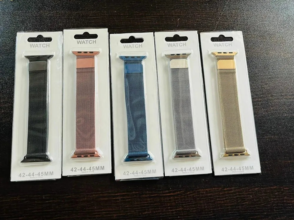 Stainless Steel Milanese Magnetic Mesh Loop Smart Watch Band Strap Metal Watchband - (Random Color & Design)