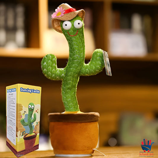 Interactive Dancing Cactus Toy – Singing, Talking, Voice Recording Plush with USB Rechargeable Function – Fun Educational Gift for Babies and Kids (Ages 6 Months &amp; Up) - Rechargeable &amp; With Box