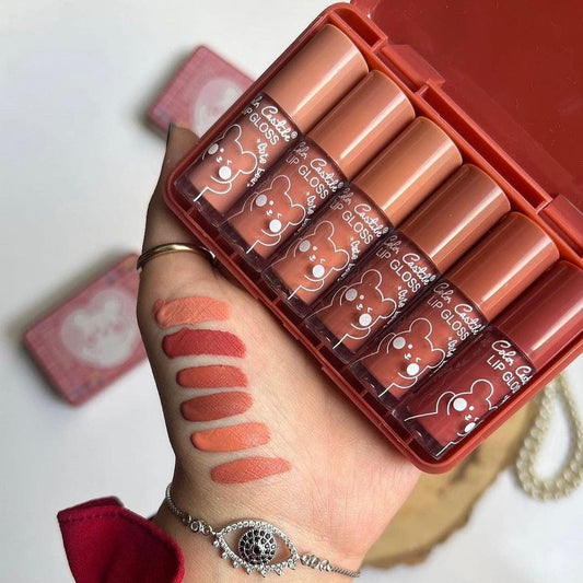 Dragon Ranee 6 colors Cartoon Set Waterproof Moisturizing Lip Glaze Set Non-fading Lip Liquid Mirror Lipstick for Lip Gloss