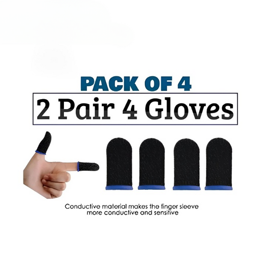 Premium Gaming Finger Sleeves Bundle -  Breathable, Anti-Sweat, Touch Screen-Friendly Thumb Gloves for PUBG &amp; Mobile Gaming