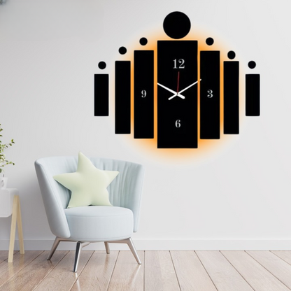 3d Tile Wall Clock  | Wooden Tile Wall Clock Frame wall Art  | Wall decoration | Decor For Home Wall Decoration Attractive Wooden Wall Art