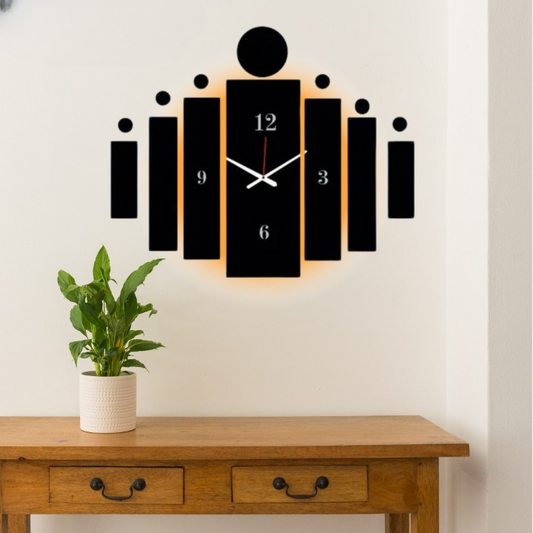 3d Tile Wall Clock  | Wooden Tile Wall Clock Frame wall Art  | Wall decoration | Decor For Home Wall Decoration Attractive Wooden Wall Art