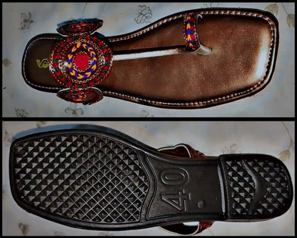 Kolhapuri Slipper Design No. 25-80 – Elegant Brown Handcrafted Footwear (With Box )
