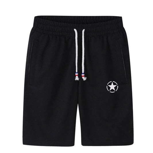 Black Quick Dry Shorts with Star Logo | Black Color | MEN | for Gym, Sports &amp; Fitness