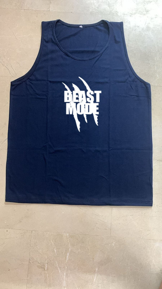 Beast Mode Sando tank top for Men [Navy Blue] | Workout Tank top gym shirts for men