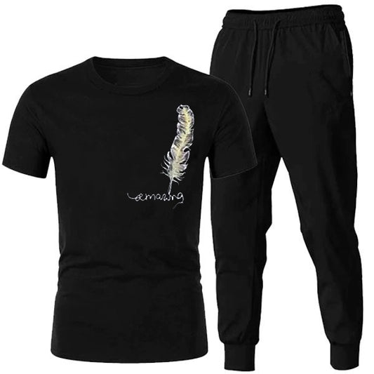 Tracksuit Amazing Trendy Smart black t shirt And Trouser For boys &amp; Men | Fitness Training Muscle Workout Gym track suit for Men